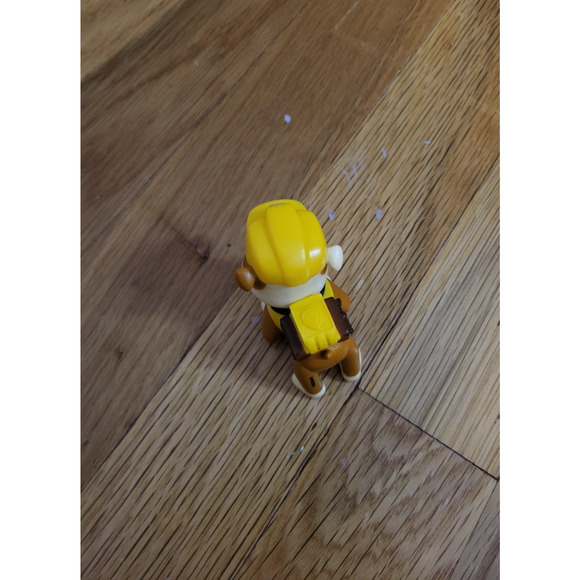 Paw Patrol Rubble Action Figure – Yellow Construction Pup Spin Master Pre-Owned - Picture 6 of 8